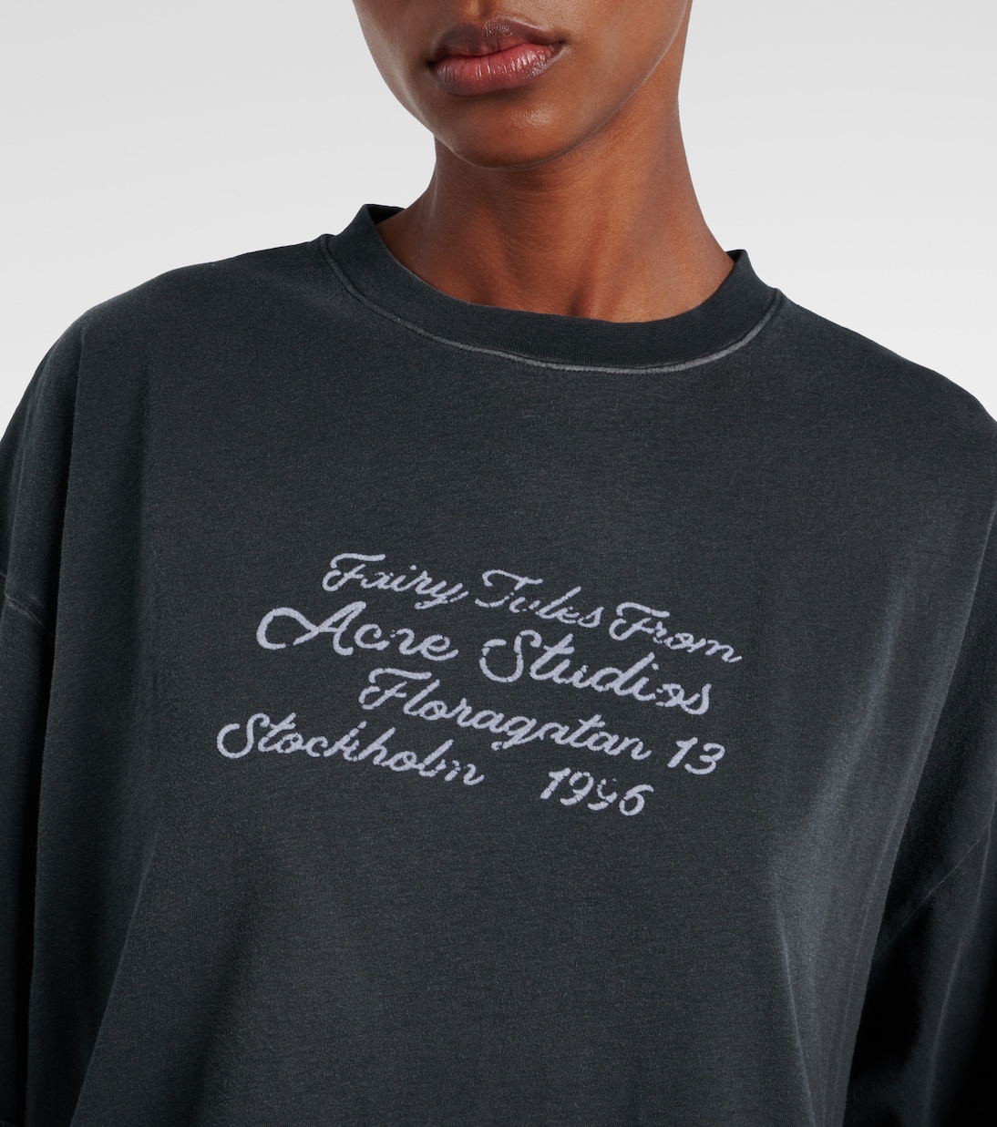 T-shirt in jersey di cotone con logo | Acne Studios