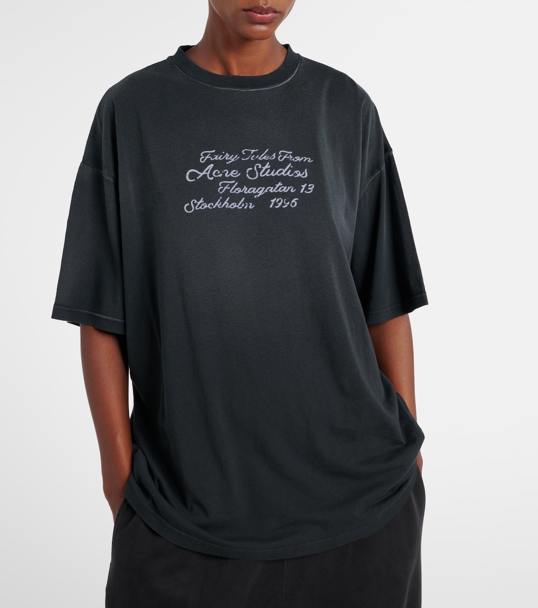 T-shirt in jersey di cotone con logo | Acne Studios