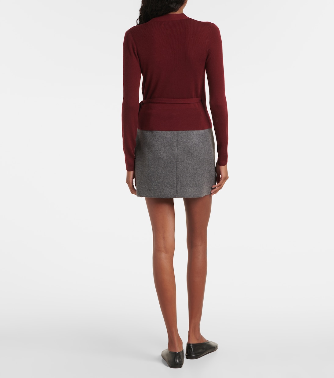 Virgin wool wrap cardigan | Jardin des Orangers