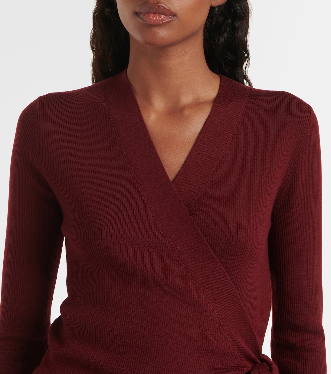 Virgin wool wrap cardigan | Jardin des Orangers