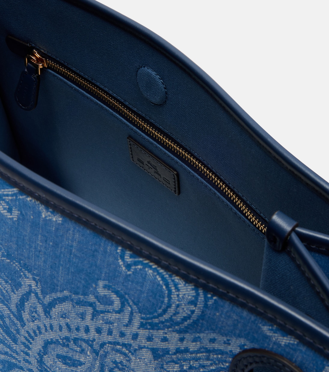 Eyes Medium denim jacquard tote bag | Etro