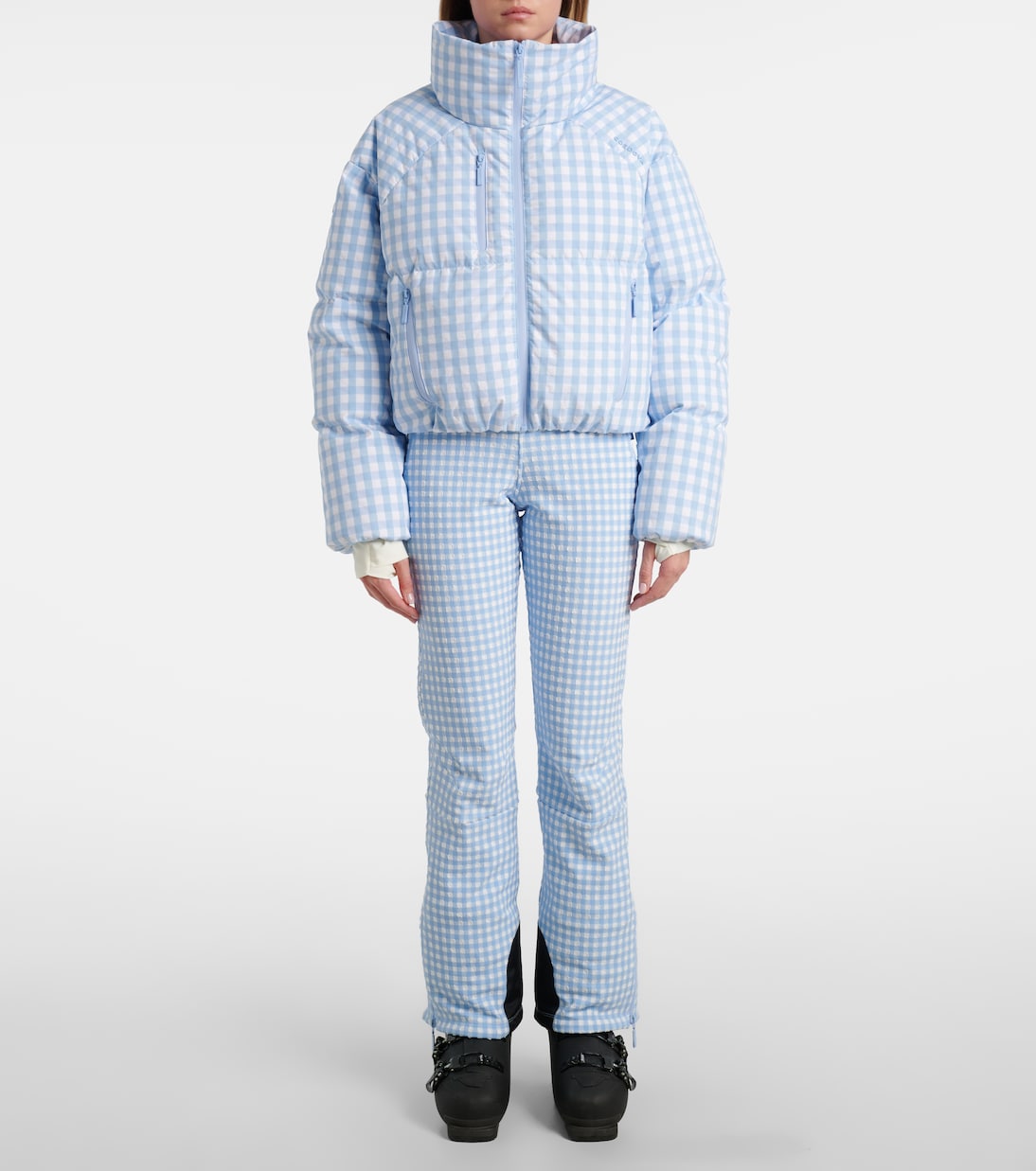 Cortina gingham down ski jacket | Cordova