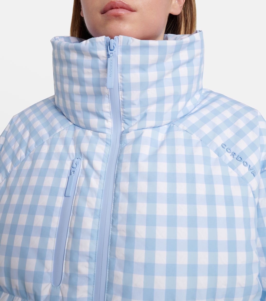 Cortina gingham down ski jacket | Cordova