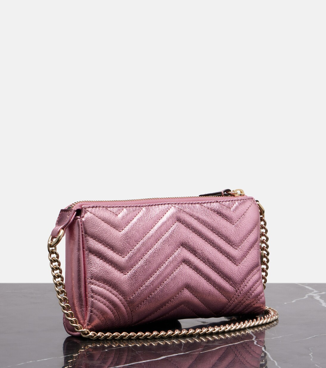 GG Marmont Mini leather shoulder bag | Gucci