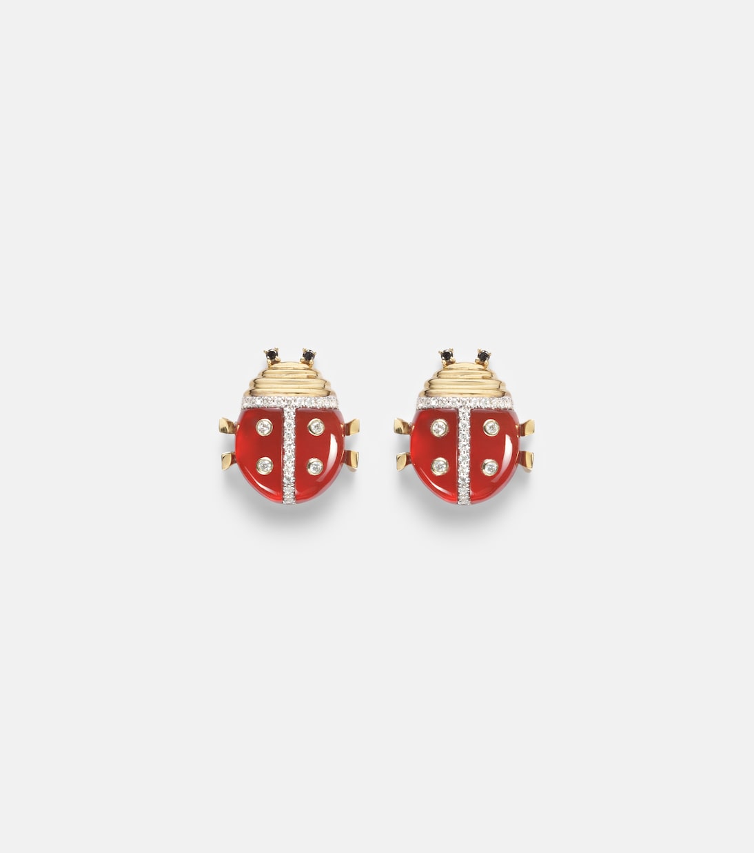 Coccinelle 9kt gold earrings with gemstones | Yvonne Léon