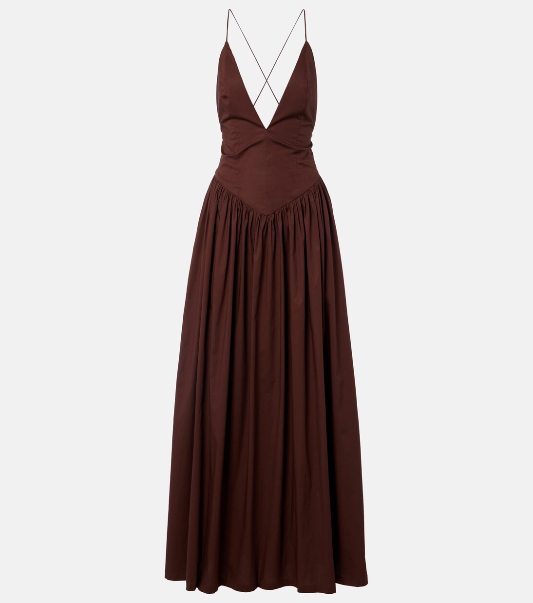 Open-back cotton maxi dress | Adriana Degreas