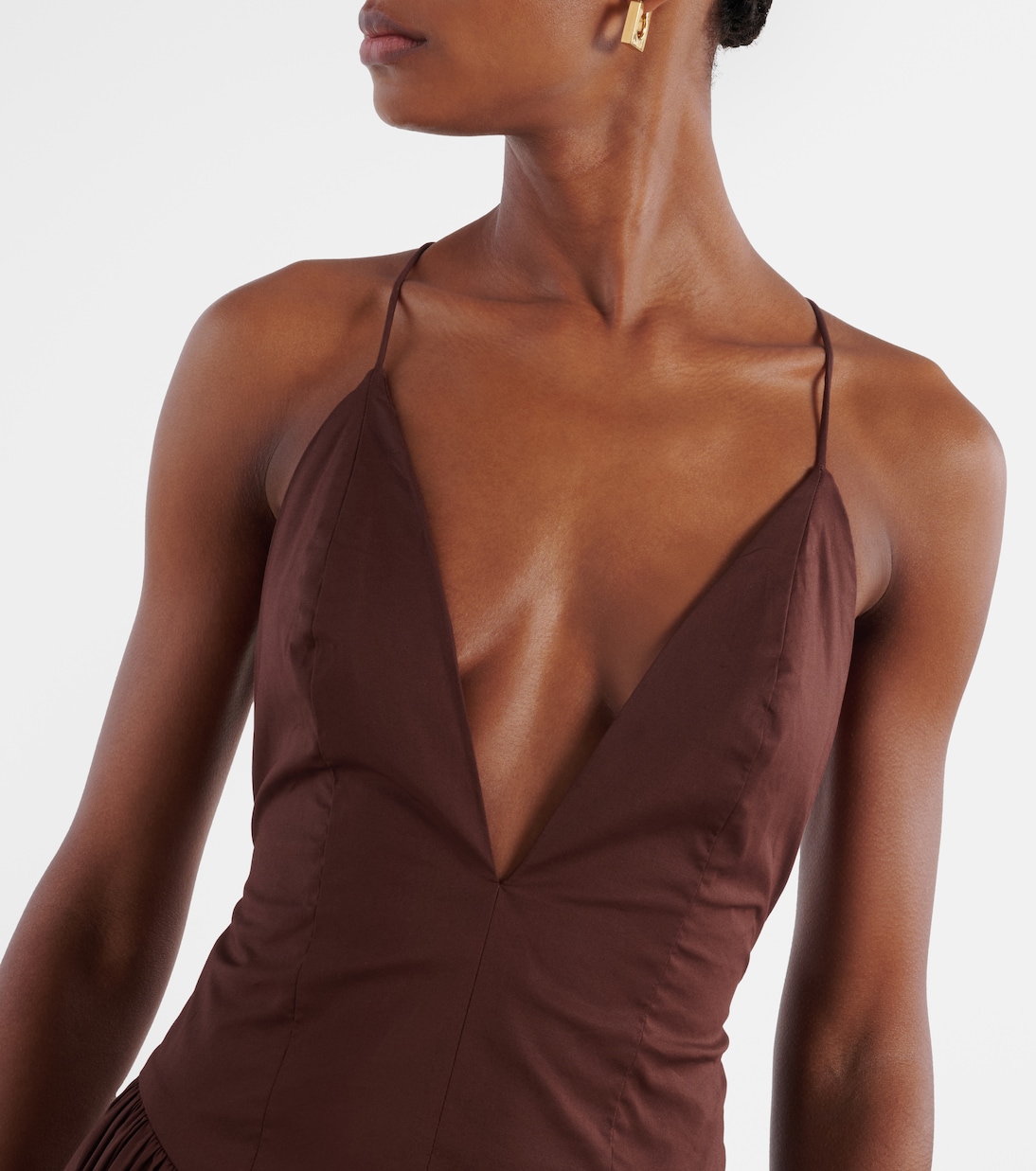 Open-back cotton maxi dress | Adriana Degreas