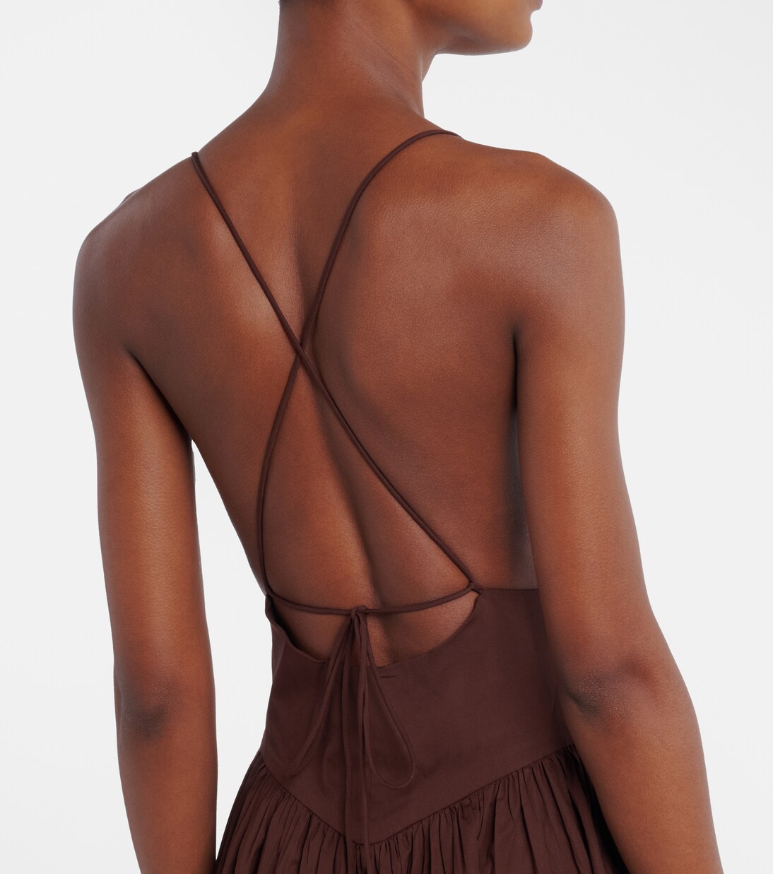 Open-back cotton maxi dress | Adriana Degreas
