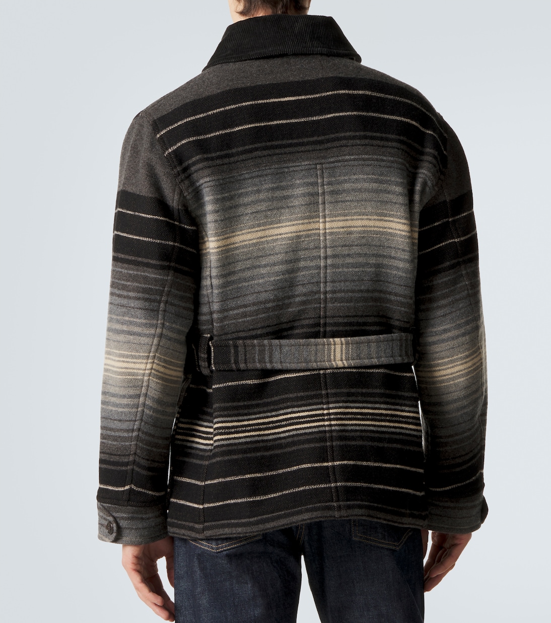 Striped wool and cotton jacquard coat | RRL