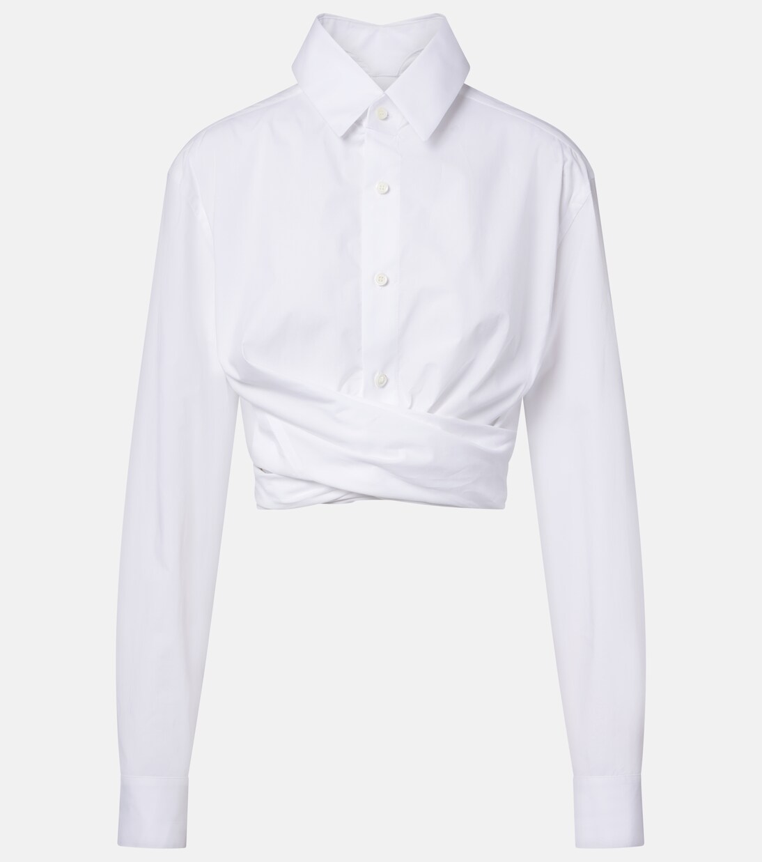 Cropped cotton poplin shirt | Jean Paul Gaultier