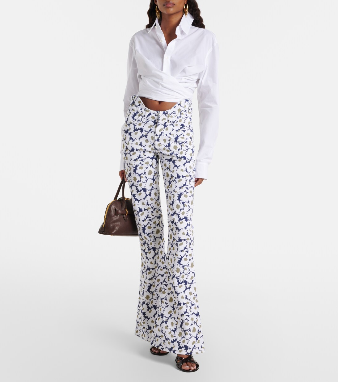 Cropped cotton poplin shirt | Jean Paul Gaultier