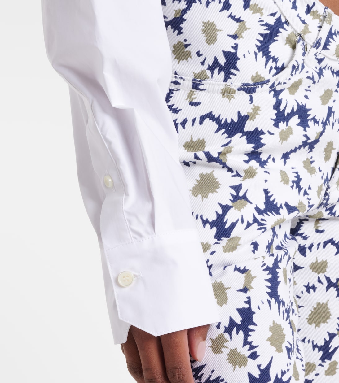 Cropped cotton poplin shirt | Jean Paul Gaultier