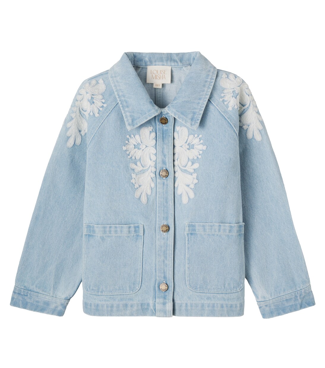 Rafaela embroidered denim jacket | Louise Misha