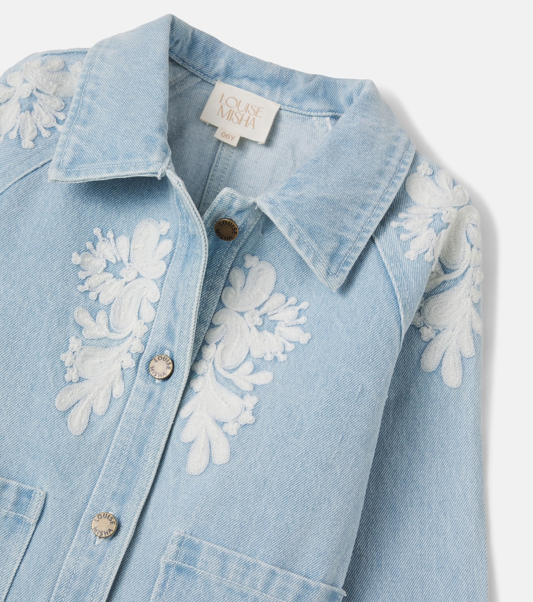 Rafaela embroidered denim jacket | Louise Misha