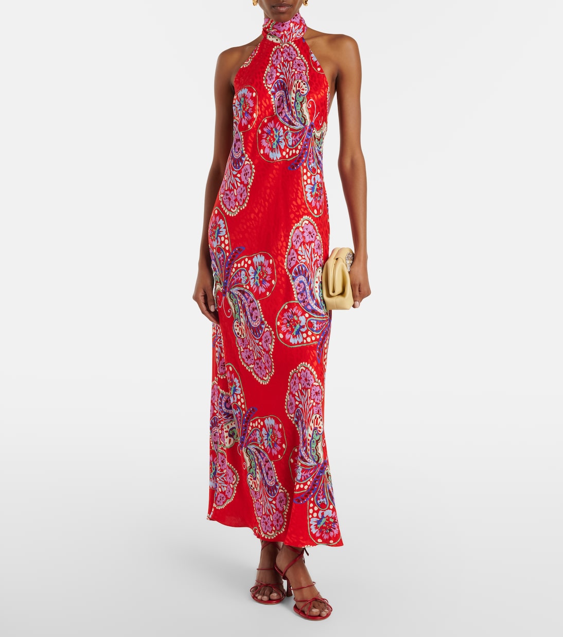 Maura printed halterneck maxi dress | Rixo
