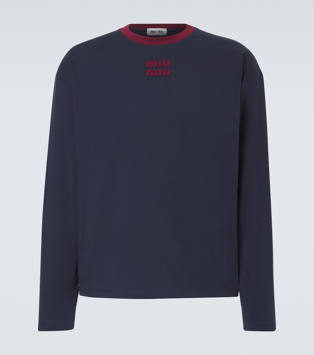 Logo cotton jersey T-shirt | Miu Miu