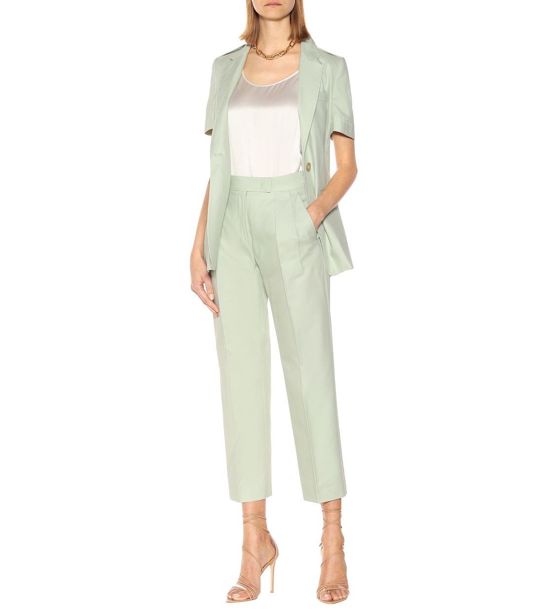 Lucas cotton high-rise pants | Max Mara