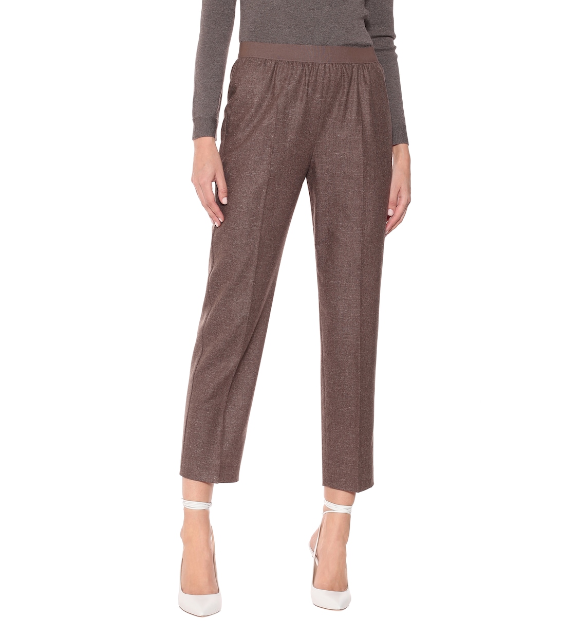 Mohair and wool-blend straight pants | Agnona