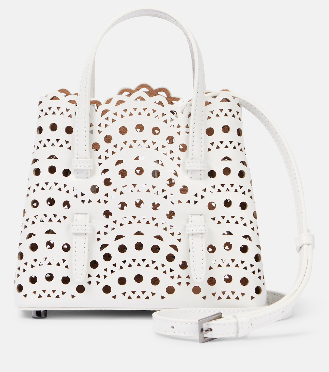 Le Mina 16 Vienne Wave leather tote bag | Alaïa