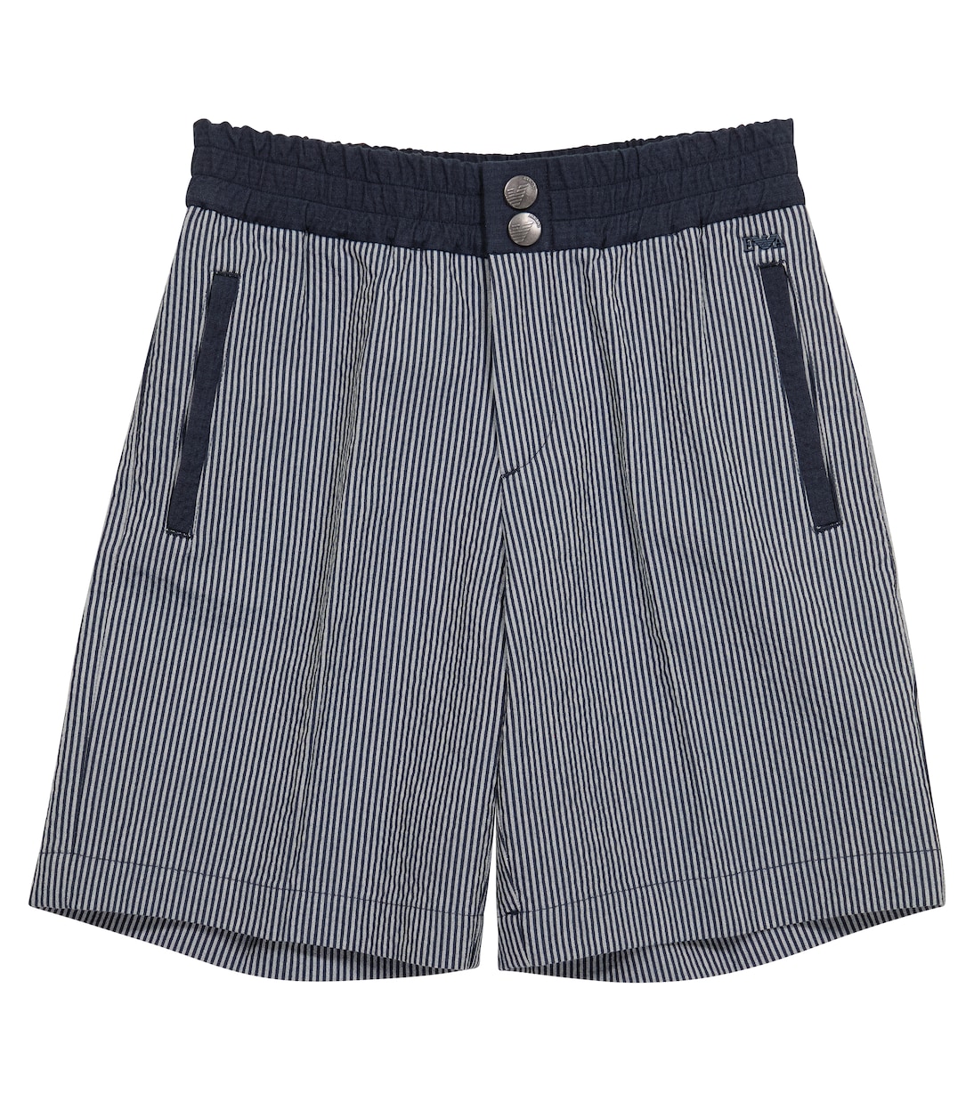 Gestreifte Shorts aus Baumwolle | Emporio Armani Kids