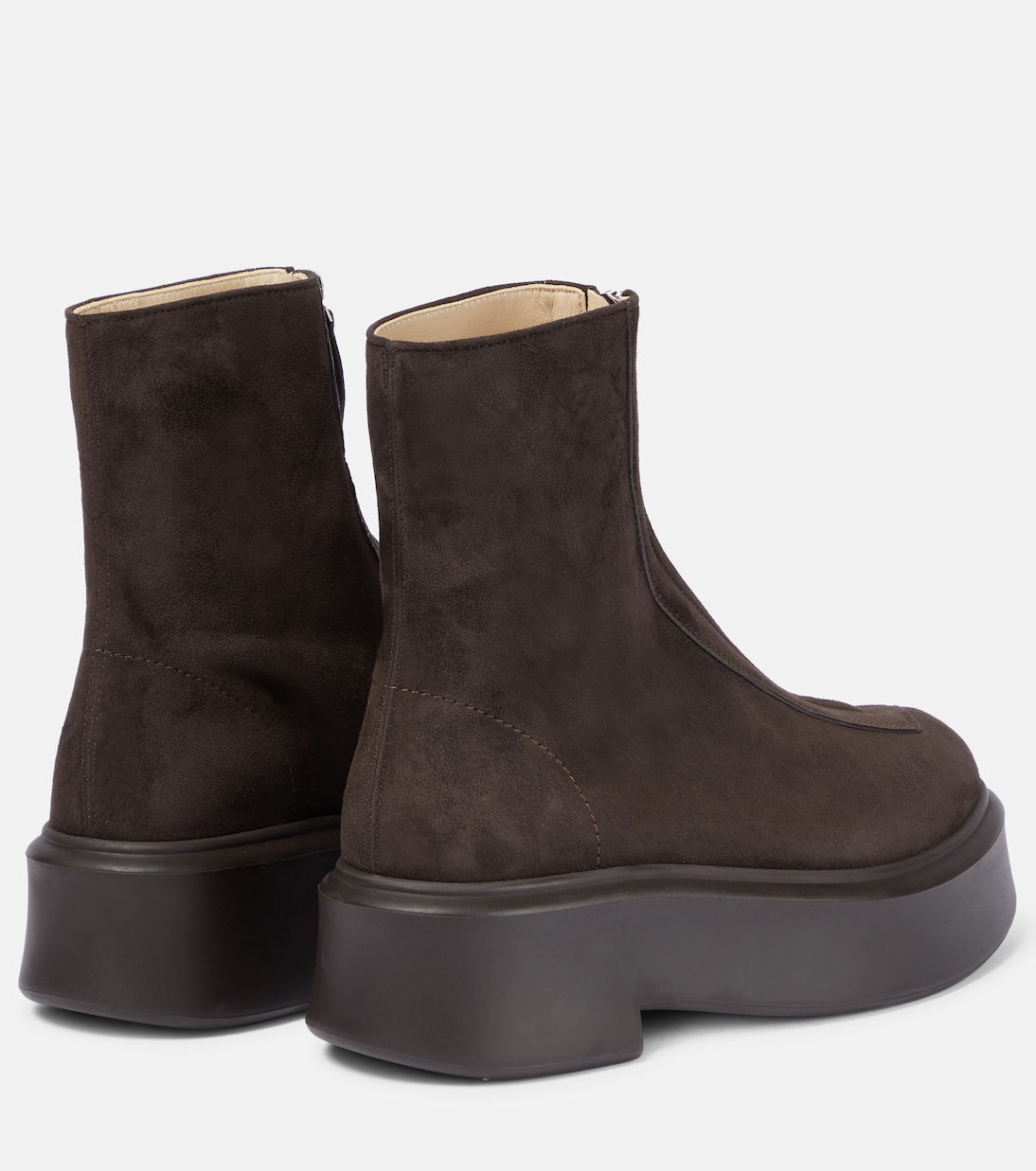 Zipped Boot 1 suede ankle boots | The Row