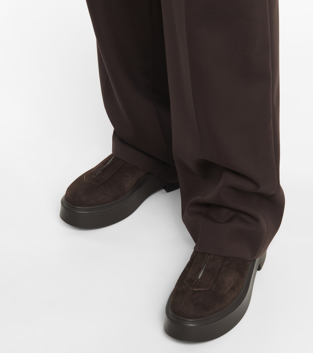Zipped Boot 1 suede ankle boots | The Row