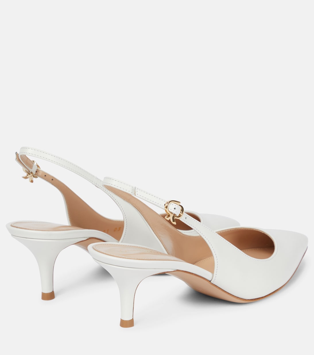 Slingback-Pumps Ribbon Sling 55 aus Leder | Gianvito Rossi