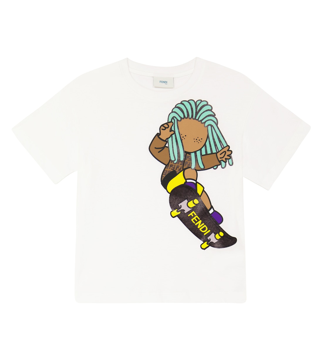 Bedrucktes T-Shirt aus Baumwoll-Jersey | Fendi Kids
