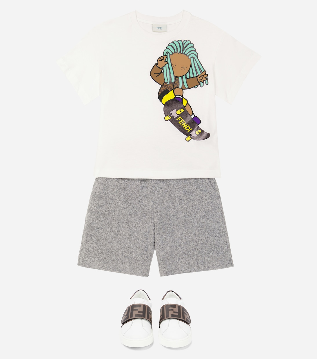 Bedrucktes T-Shirt aus Baumwoll-Jersey | Fendi Kids