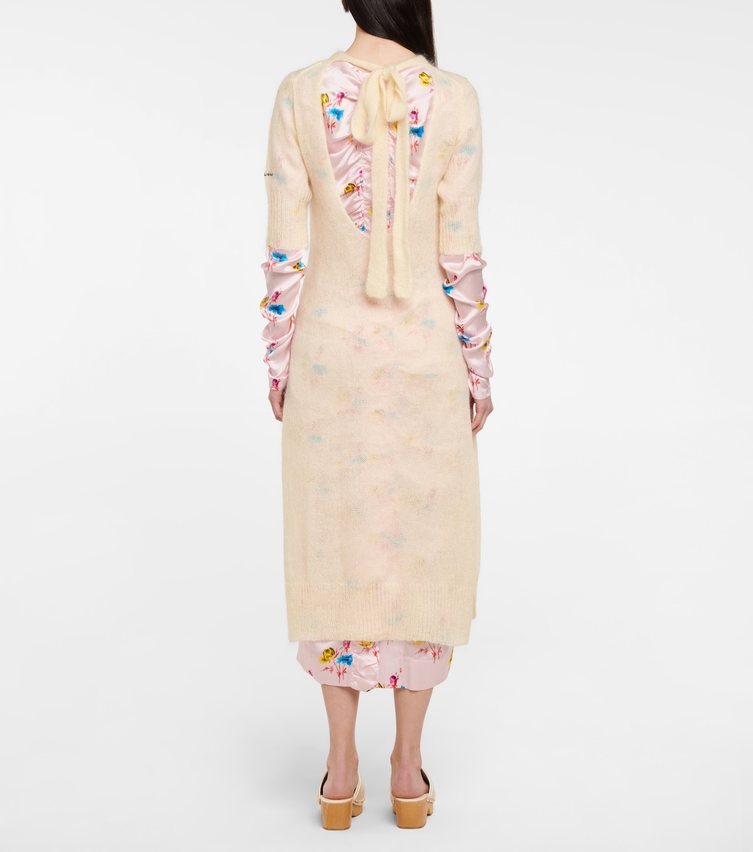 Mohair and wool-blend midi dress | Ganni
