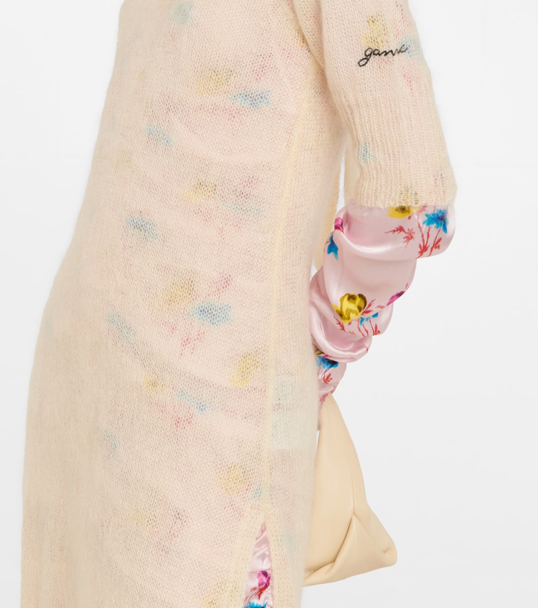 Mohair and wool-blend midi dress | Ganni