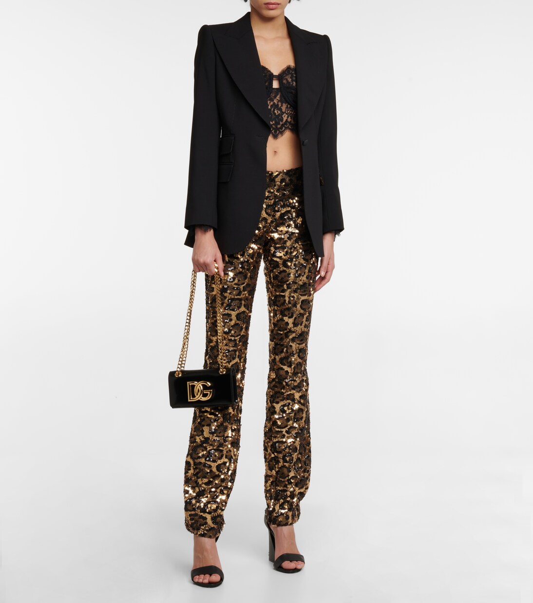 Pantalones de tiro bajo adornados | Dolce&Gabbana
