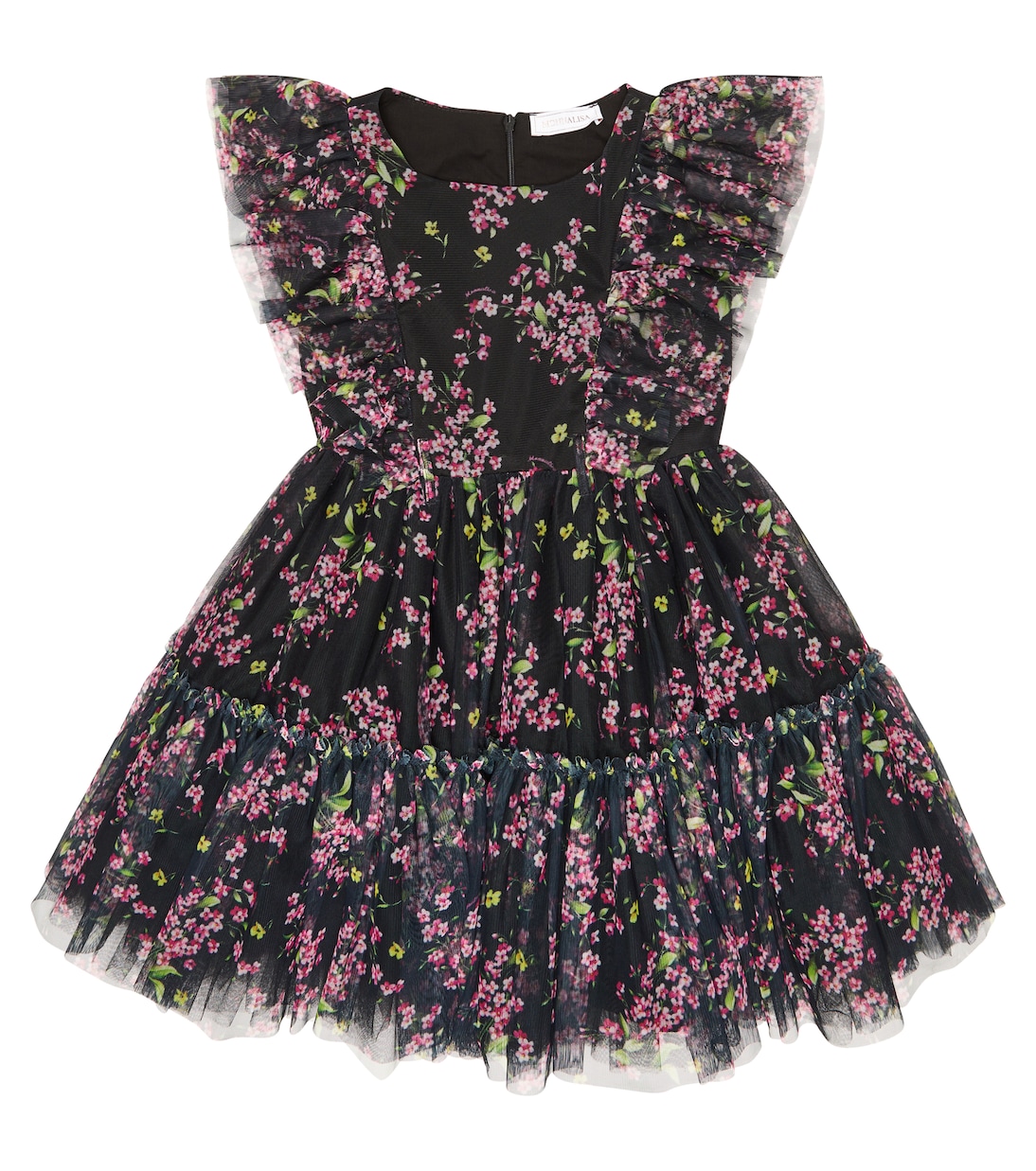 Bedrucktes Kleid aus Tüll | Monnalisa
