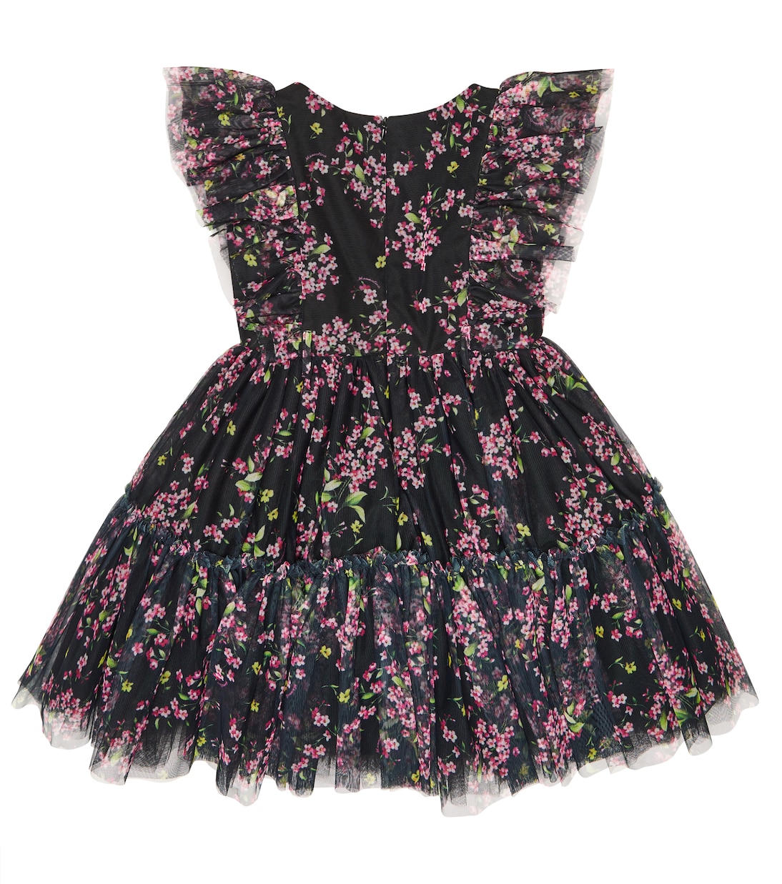 Bedrucktes Kleid aus Tüll | Monnalisa