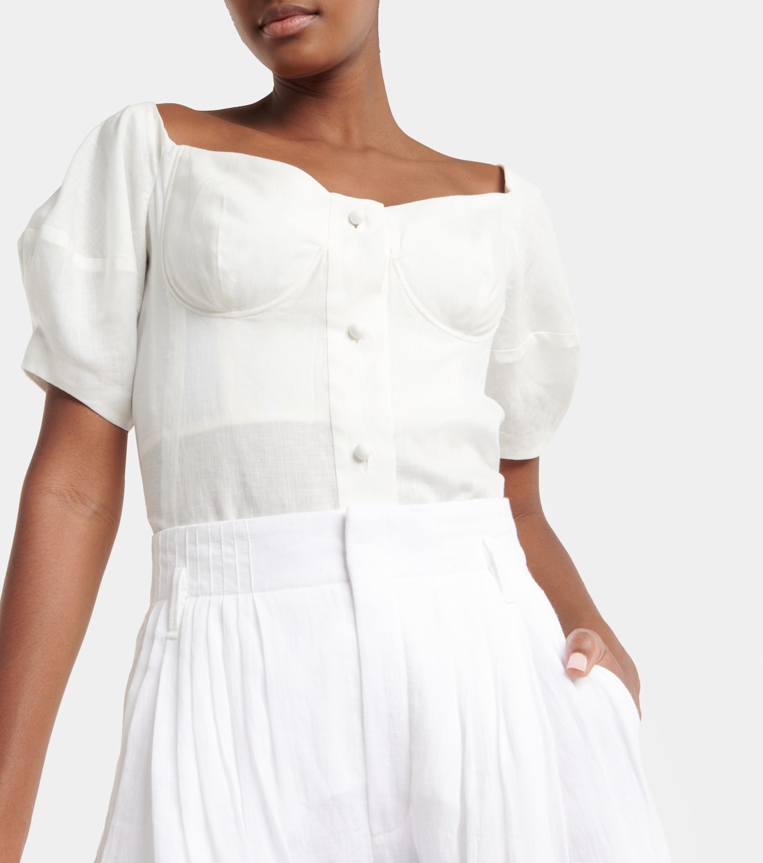 Off-Shoulder-Top aus Leinen | Chloé