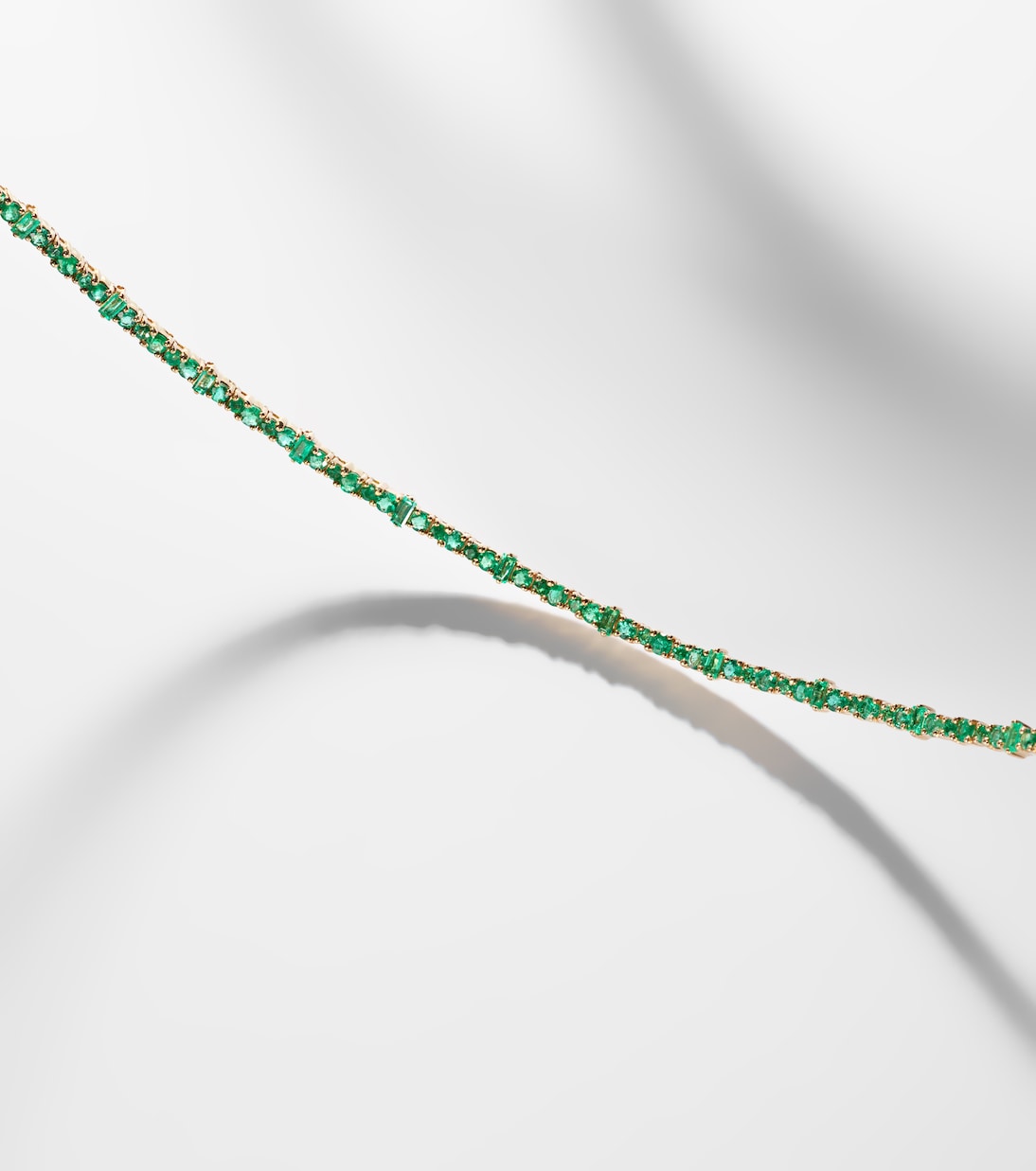 Rivulet 18kt gold necklace with emeralds | Ileana Makri