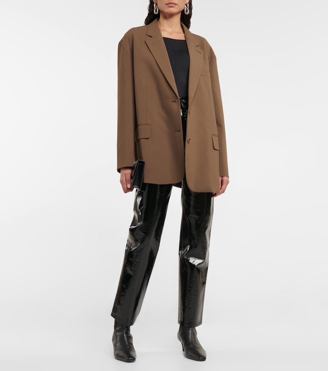 90s Pinch Waist leather-blend pants | Agolde
