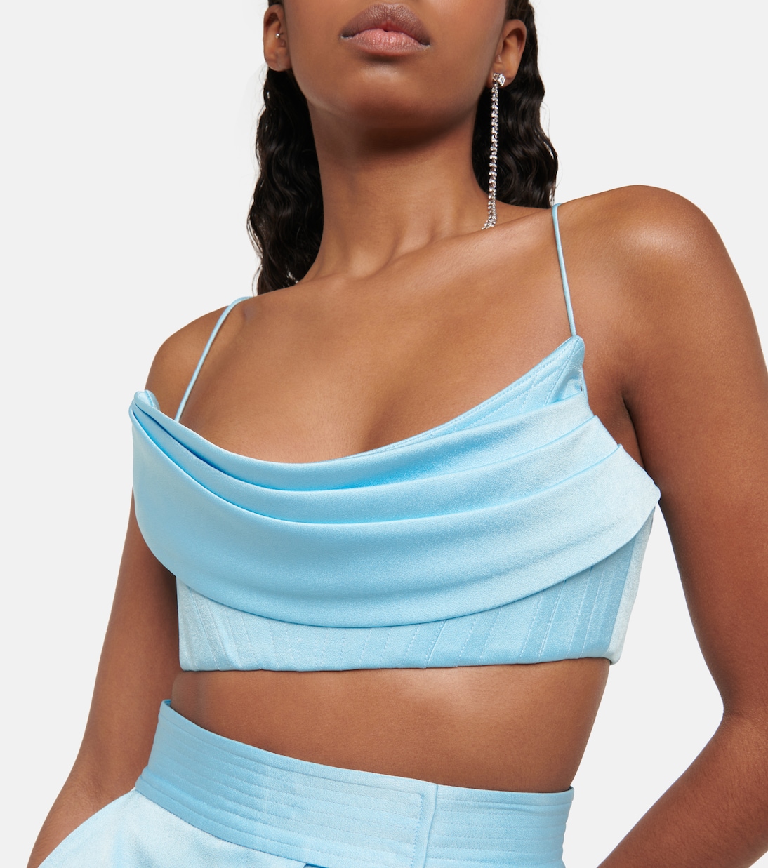 Carva satin crêpe crop top | Alex Perry