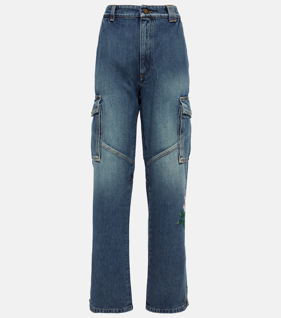 Sequin-embellished flared jeans | Alessandra Rich