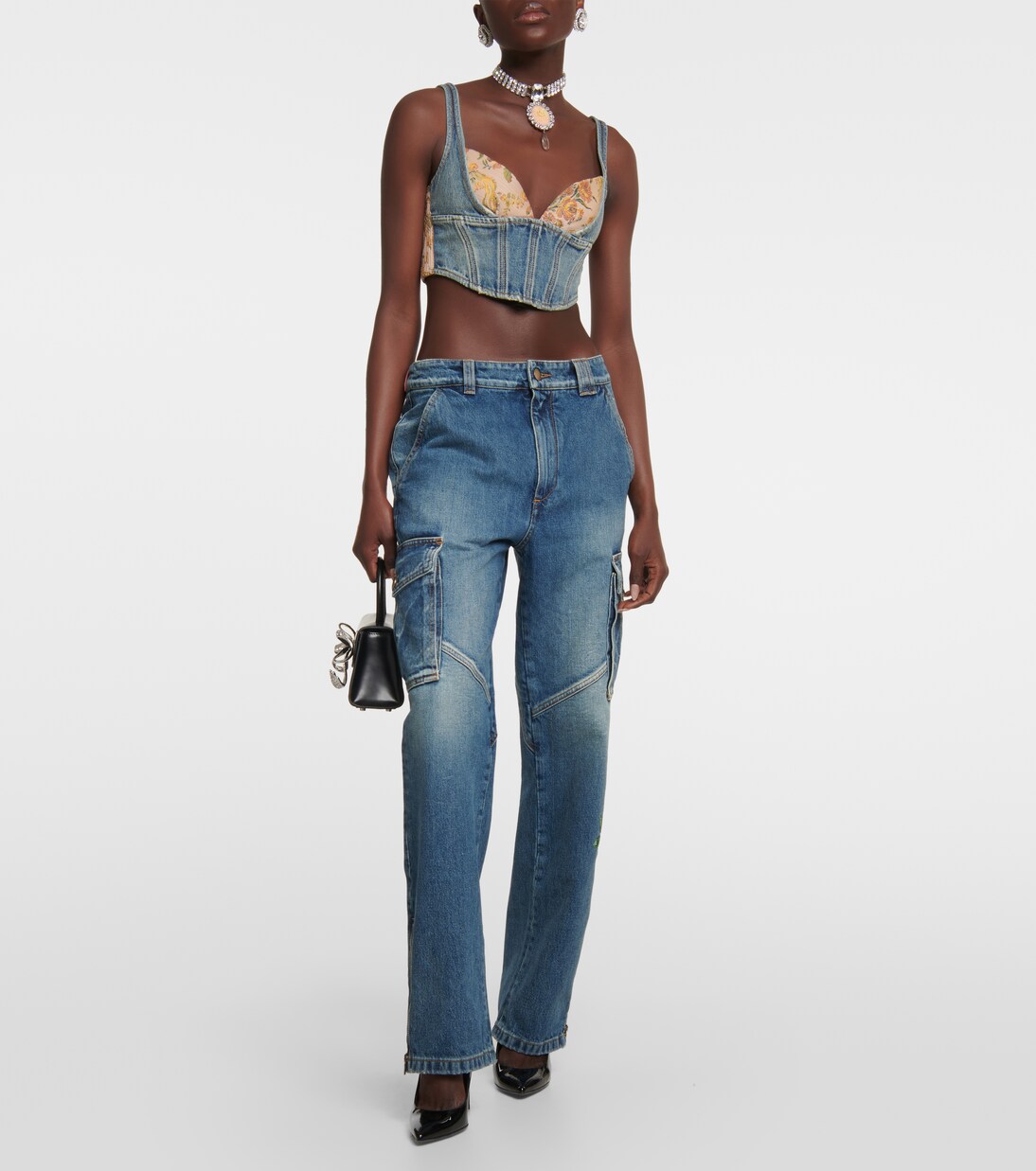 Sequin-embellished flared jeans | Alessandra Rich