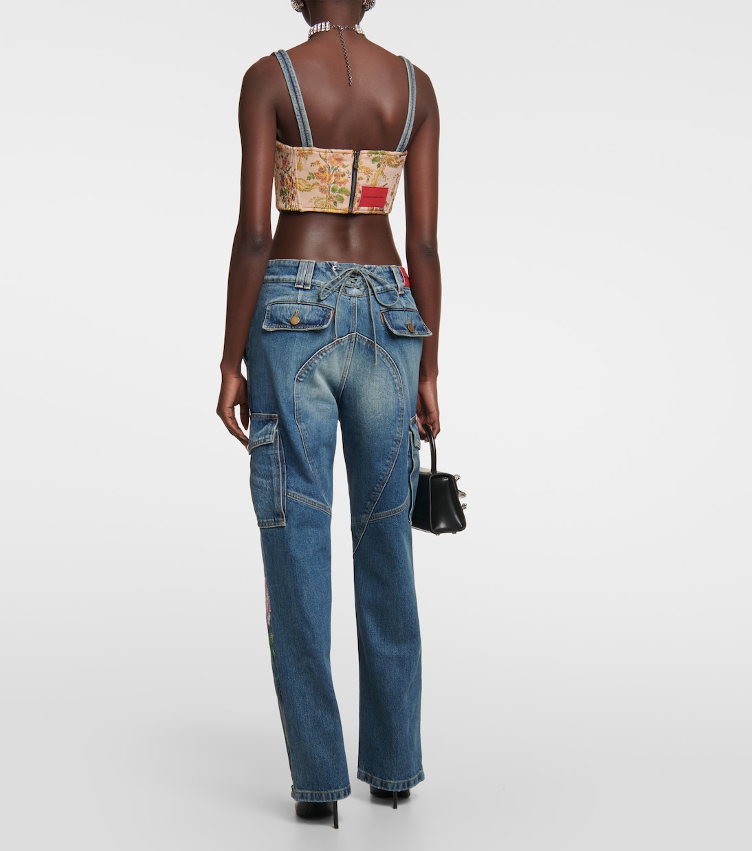 Sequin-embellished flared jeans | Alessandra Rich