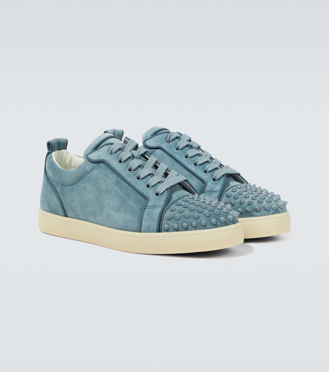 Baskets Louis Junior Spikes en daim | Christian Louboutin