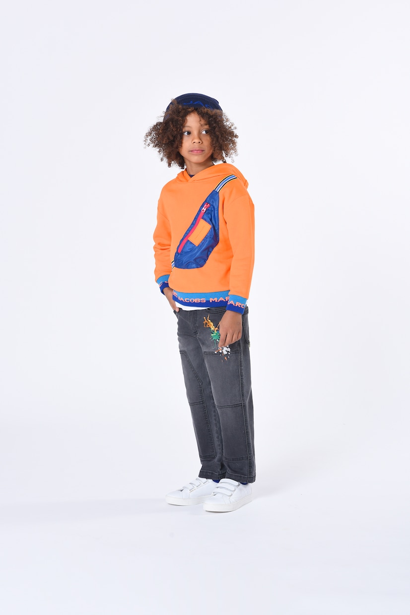 Felpa in jersey di cotone con cappuccio | Marc Jacobs Kids