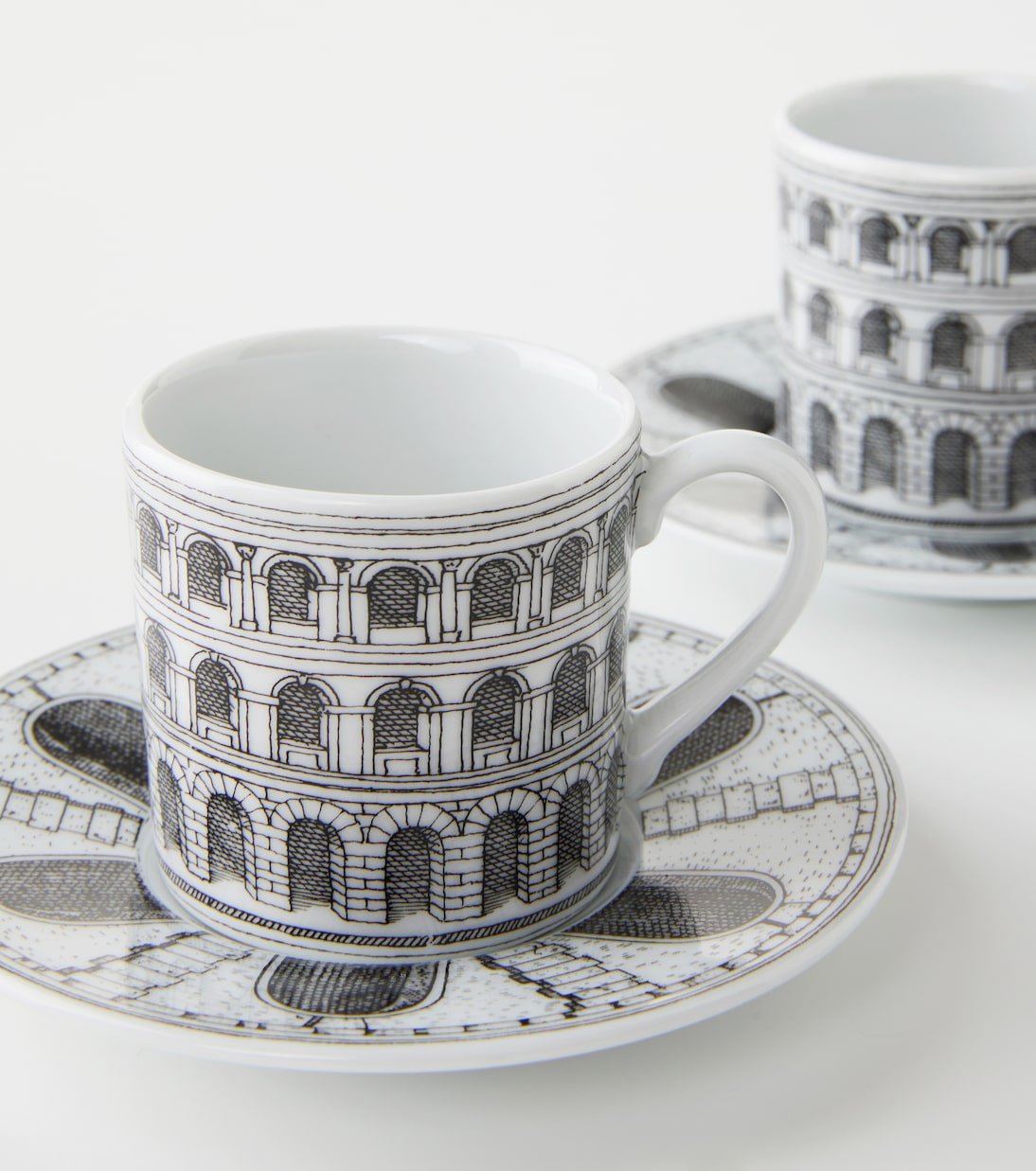 Architettura set of 6 coffee cups and saucers | Fornasetti