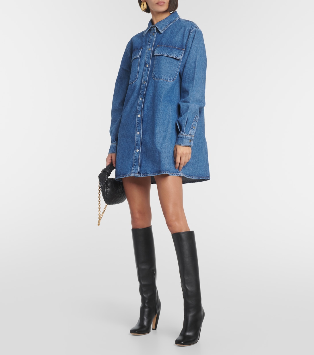 Abito chemisier in jeans di cotone | Frame