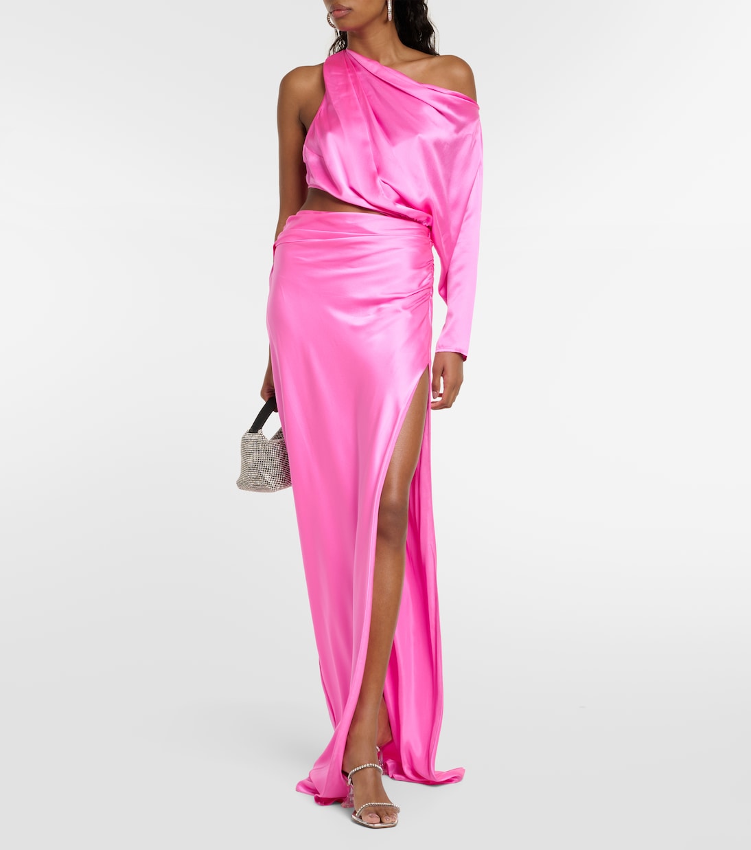 Robe longue en satin de soie | The Sei
