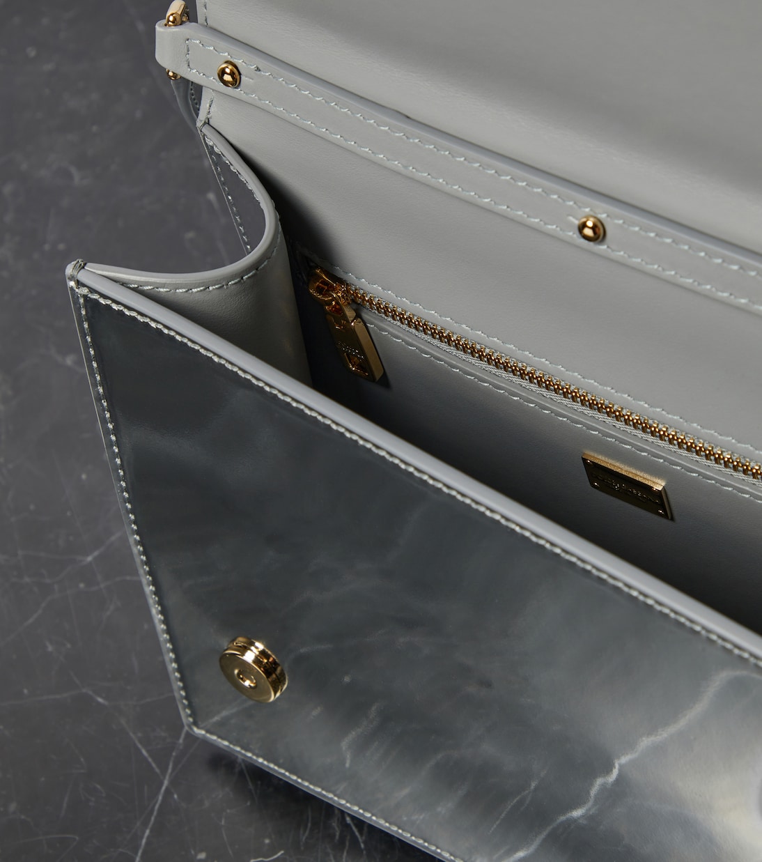 Borsa a tracolla DG in pelle metallizzata | Dolce&Gabbana