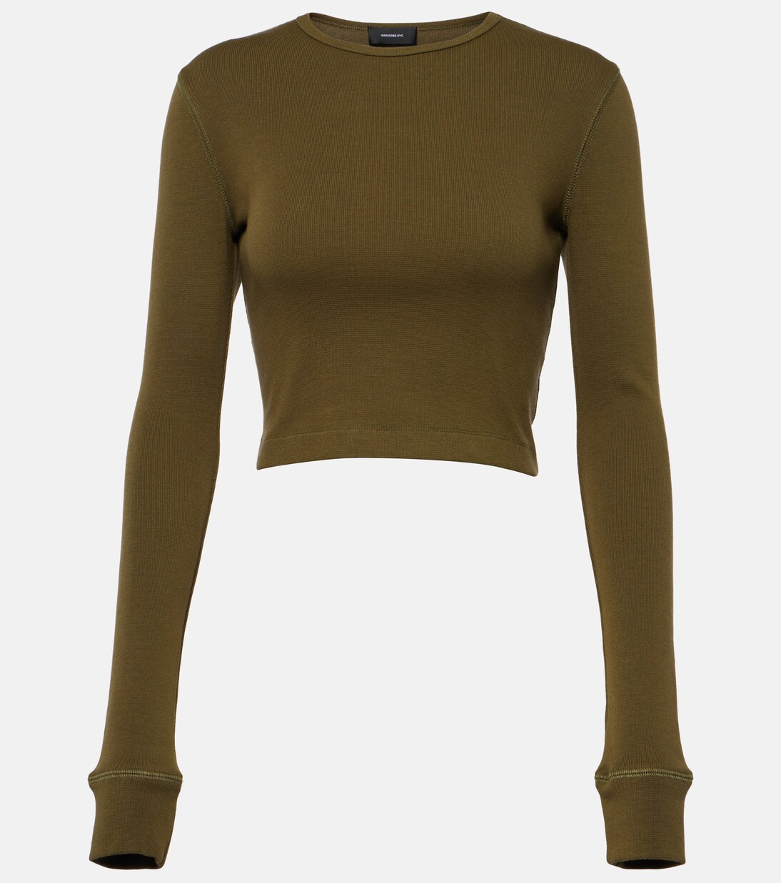 x Hailey Bieber – Top raccourci en coton mélangé | Wardrobe.NYC