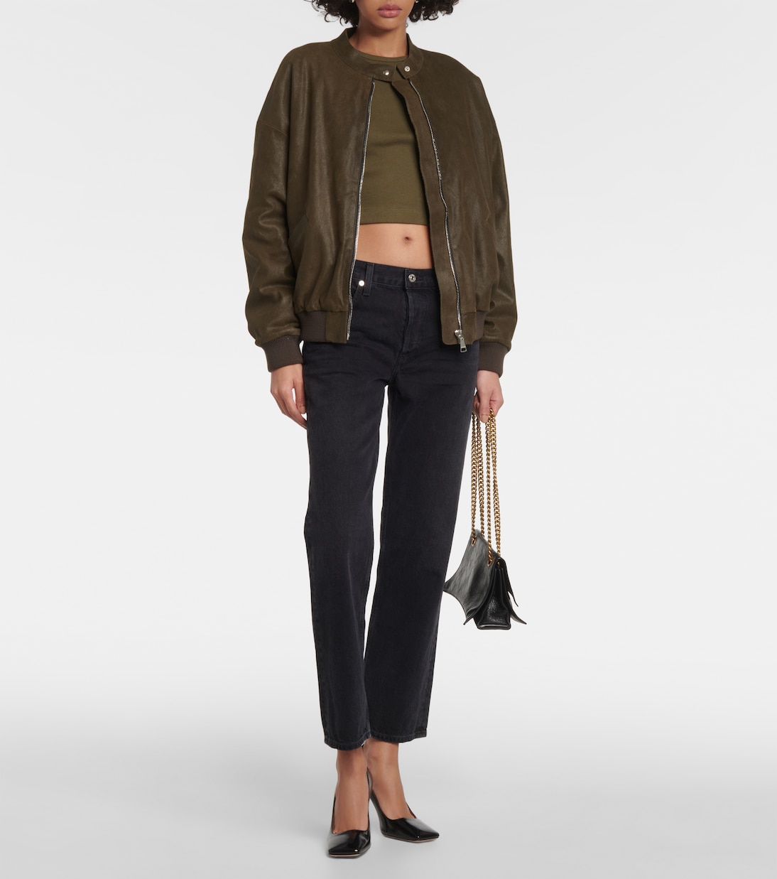 x Hailey Bieber – Top raccourci en coton mélangé | Wardrobe.NYC
