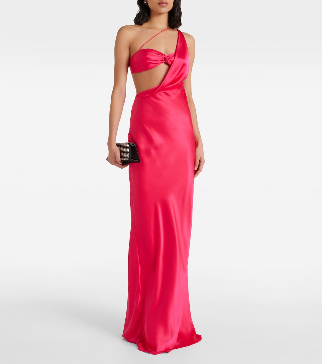One-shoulder silk gown | The Sei